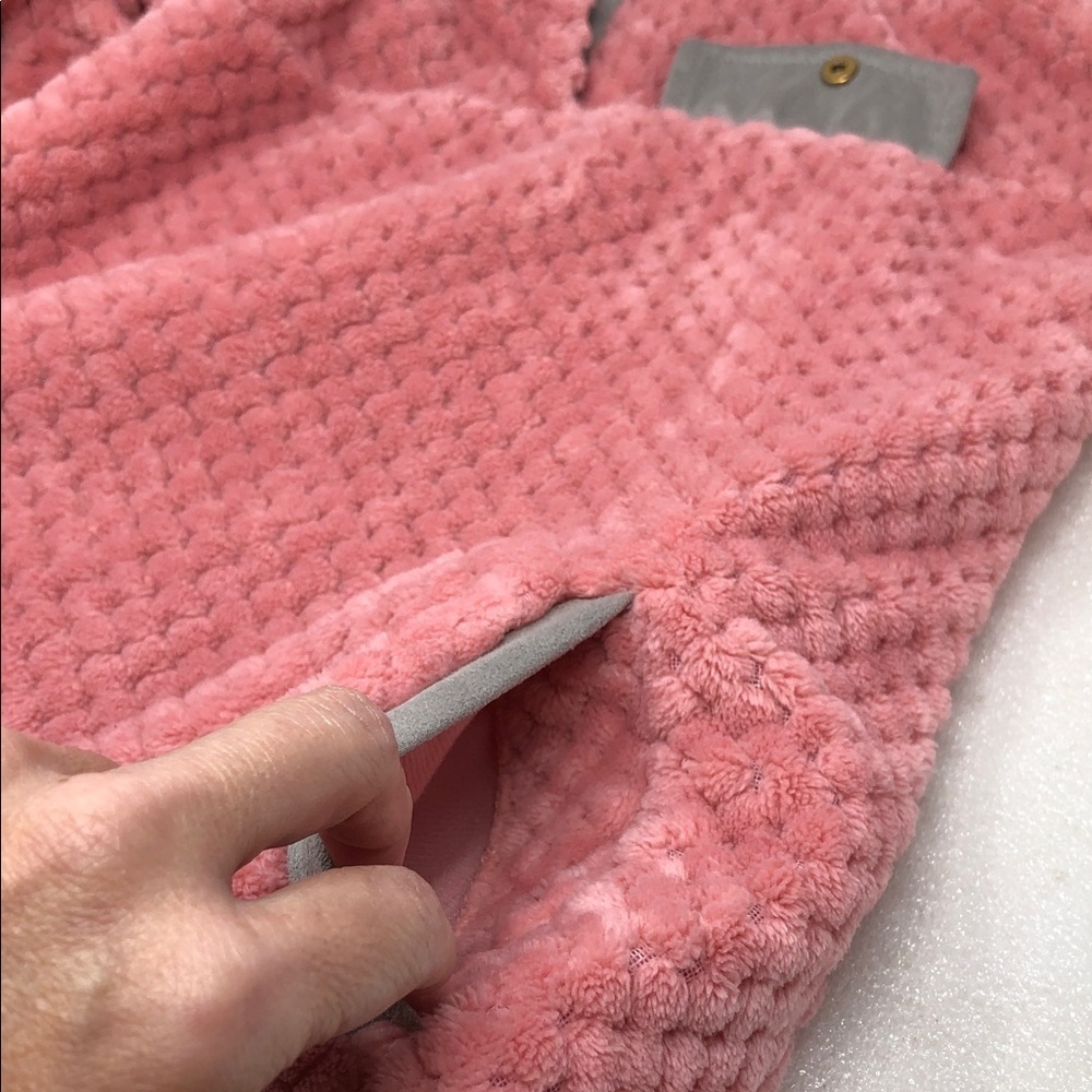 Simply Southern Pullover Pink And Gray Fleece Jacket Youth Size L - Picture 8 of 12